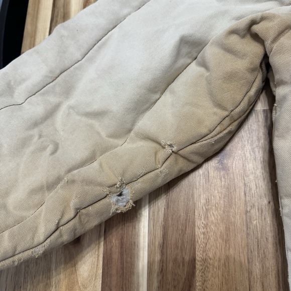 Vintage Walls Jacket Mens M Beige Blizzard Pruf‎ Distressed Workwear Canvas 80s - Picture 7 of 12